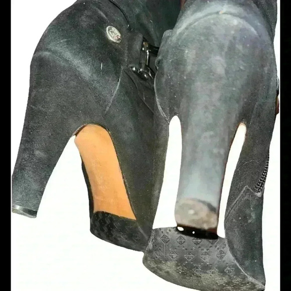 Suede heeled boots 7 1/2 - Picture 5 of 5